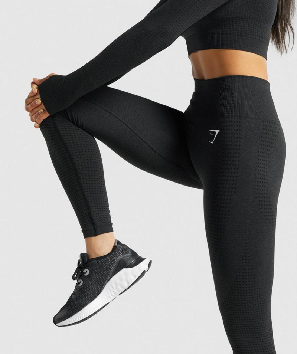 Gymshark Vital Seamless 2.0 Ženske Tajice Crne | HR 4091CTV